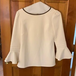Sail to Sable Honeycomb ruffle sleeve top